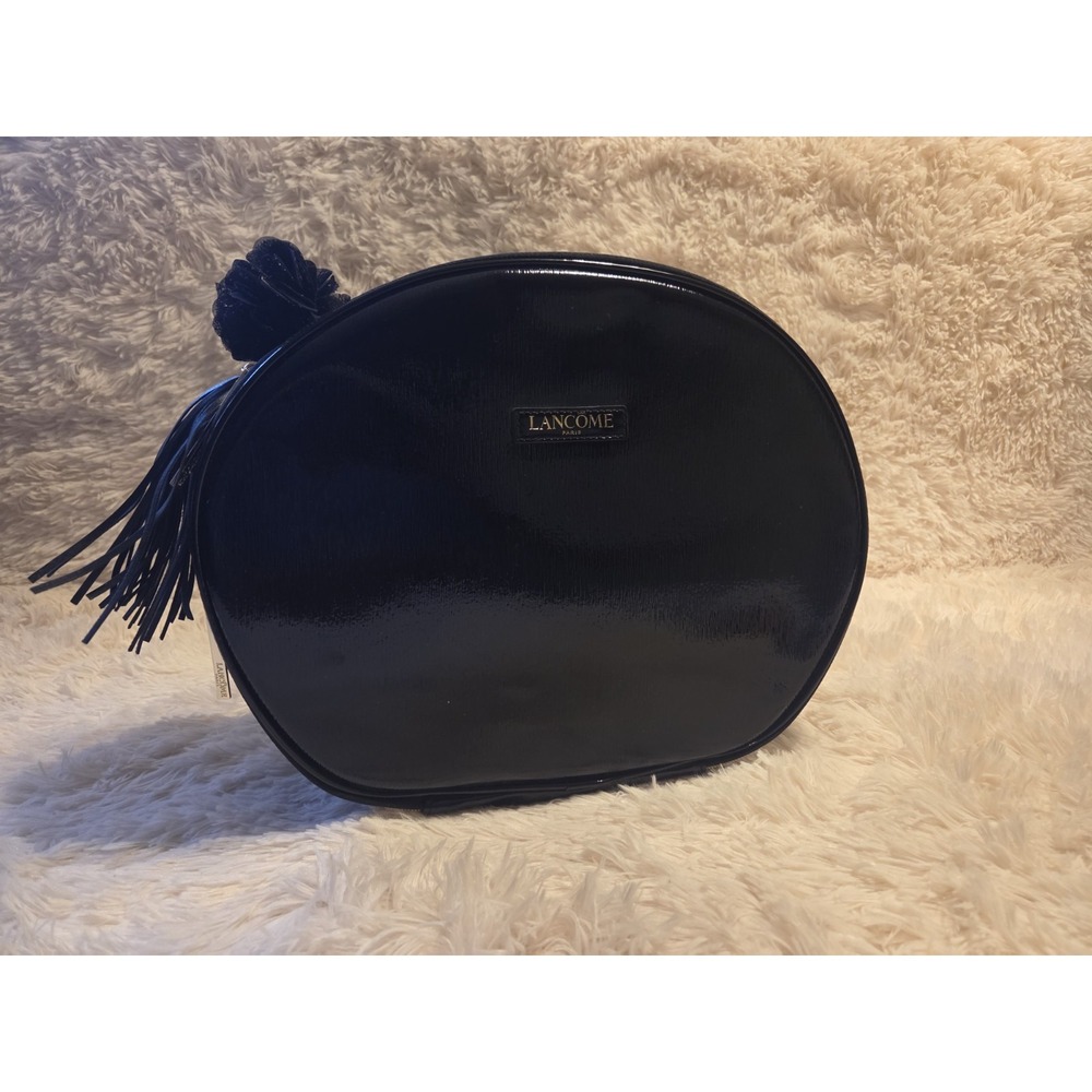 Black Patent Lancomb Train Case